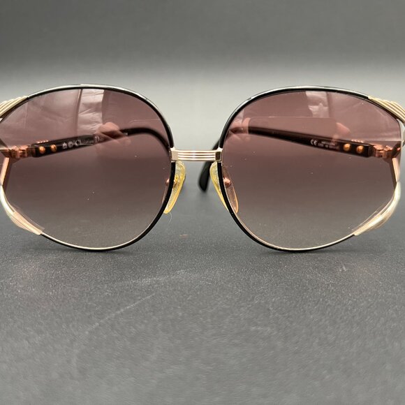 Vintage Christian Dior 2250 Butterfly Sunglasses – Black Enamel & Goldtone